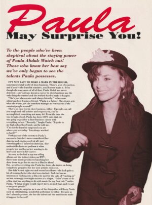 Paula Abdul teen magazine clipping Surprise you Teen Set rare Pix