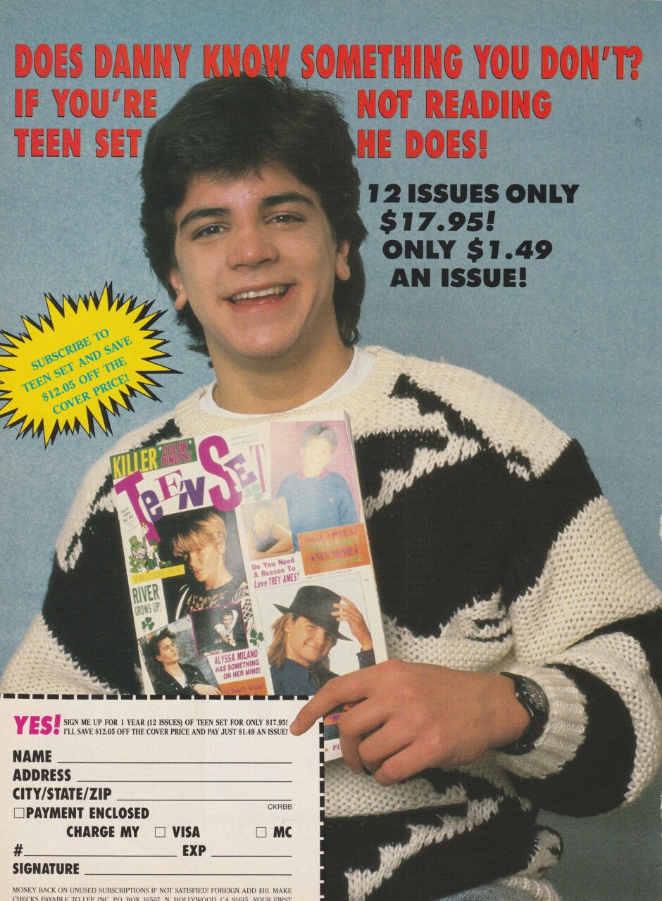 Paula Abdul Danny Ponce teen magazine pinup clipping leather jacket Teen Set - Image 2