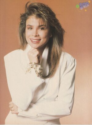 Paula Abdul Jordan Knight teen magazine pinup clipping white shirt Bop Pix