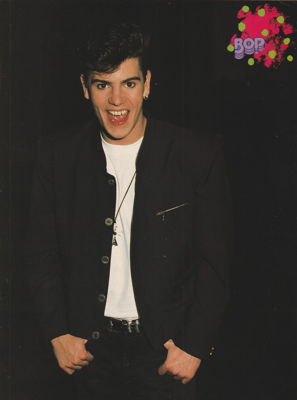 Paula Abdul Jordan Knight teen magazine pinup clipping white shirt Bop Pix - Image 2