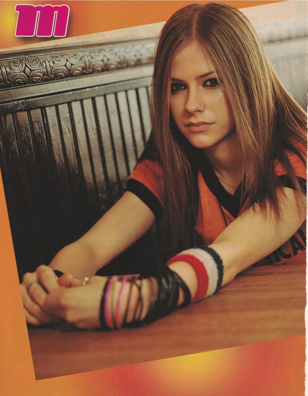 Avril Lavigne teen magazine pinup clipping table bracelets Rare M icon