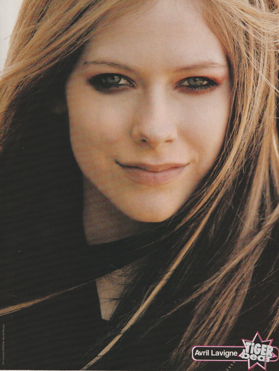 Avril Lavigne Ashton Kutcher teen magazine pinup clipping lips nose Tiger Beat