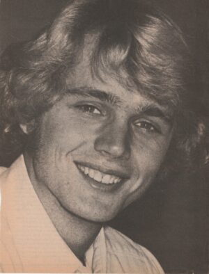 John Schneider teen magazine pinup clipping black and white headshot