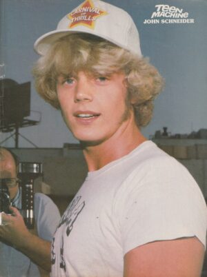 John Schneider teen magazine pinup clipping white t-shirt hat Teen Machine