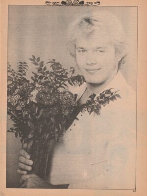 John Schneider teen magazine pinup clipping flowers Teen Beat