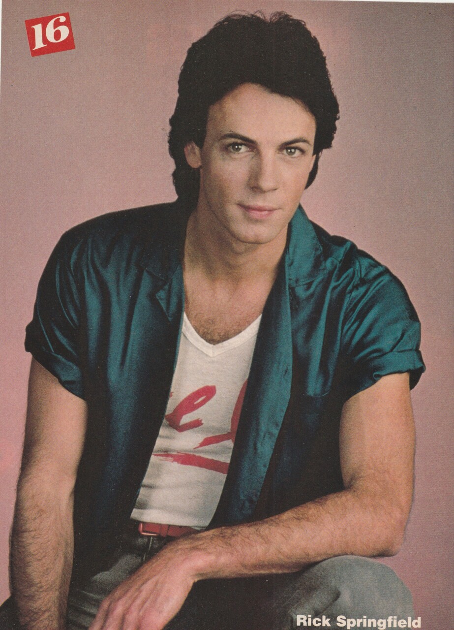 Rick Springfield teen magazine pinup clipping modeling 16 mag arms Pix