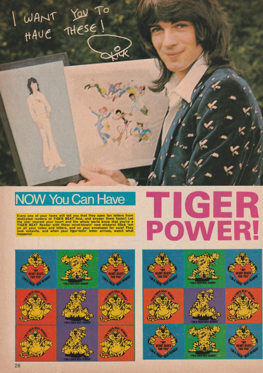 Rick Springfield teen magazine pinup clipping super young Tiger Beat