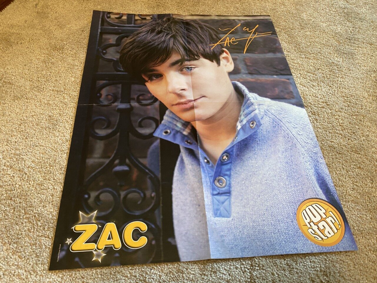 Miley Cyrus Zac Efron teen magazine poster clipping Vintage Disney Star Pop Star - Image 2