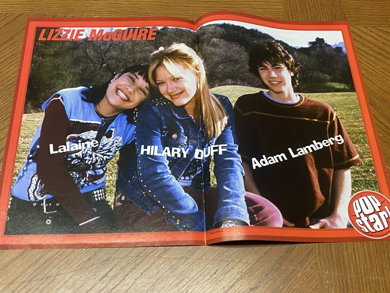 Hilary Duff Adam Lamberg Pink Lalaine teen magazine poster clipping Lizzie Mcguire