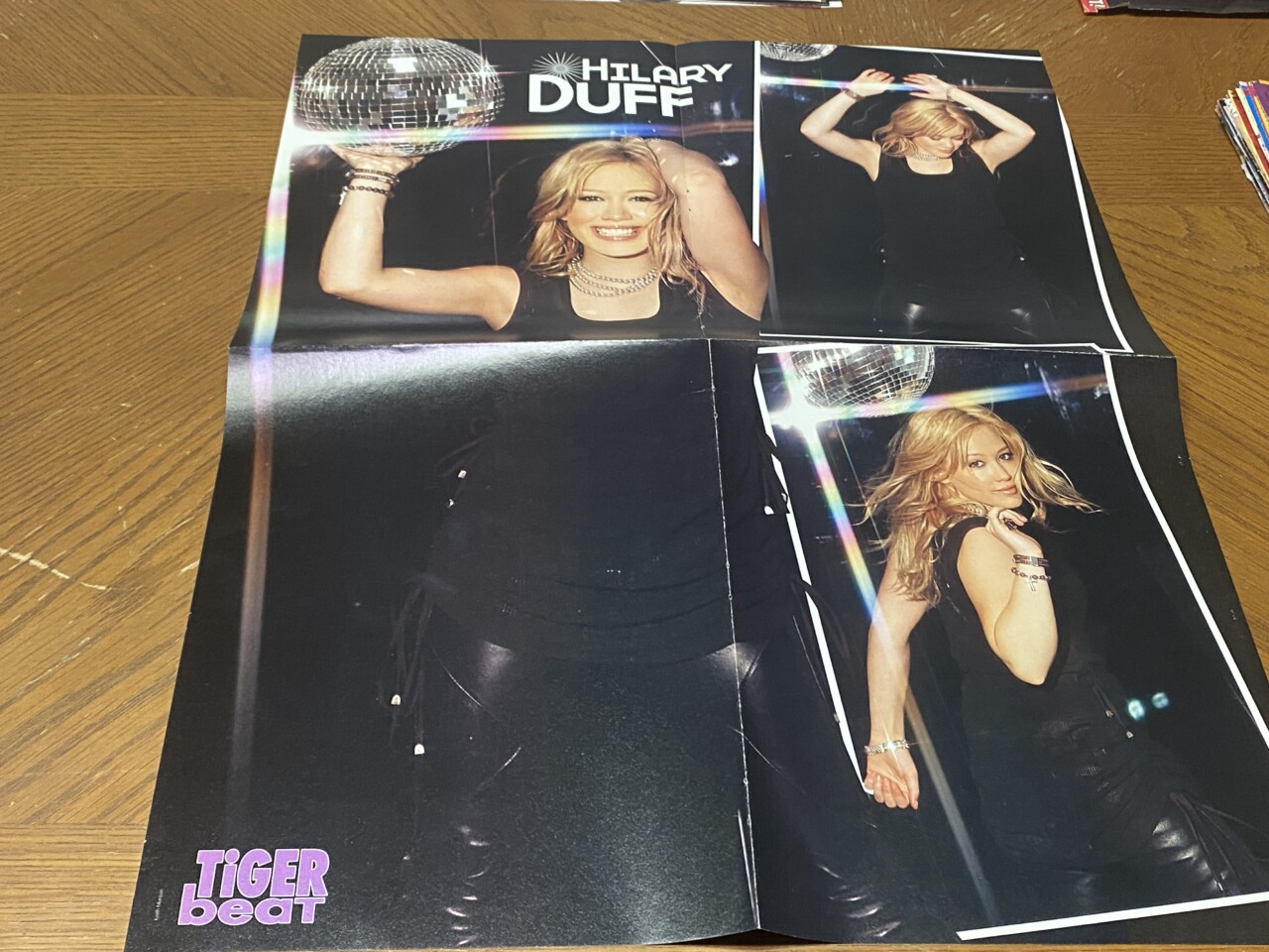 Hilary Duff Eminem teen magazine poster clipping disco ball modeling Tiger Beat