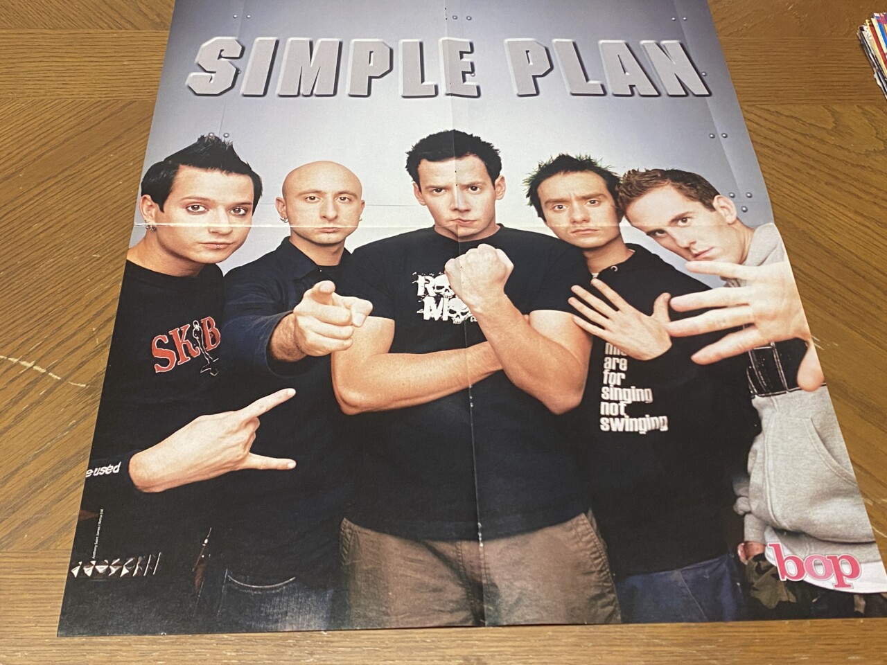 Hilary Duff Simple Plan teen magazine poster clipping jeans orange shirt Bop