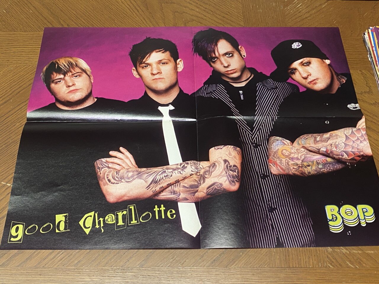 Hilary Duff Good Charlotte teen magazine poster clipping pink top Bop crush