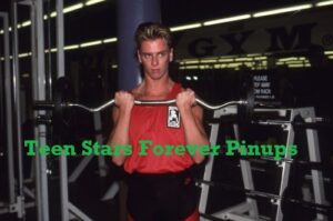 Jeremy Jordan 4×6 or 8x10 vintage photo picture red shirt gym weights Pix