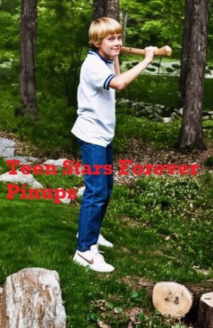 Ricky Schroder 4×6 or 8x10 vintage photo picture young jeans ax trees Silver Spoons