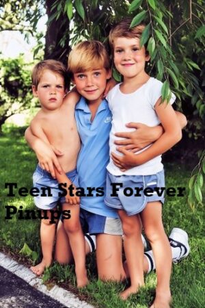 Ricky Schroder 4×6 or 8x10 vintage photo picture young blue shorts brother sister 80's