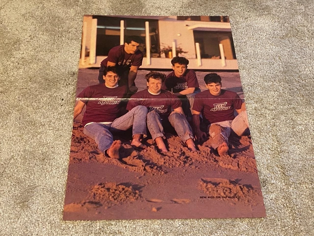 New Kids on the block Jordan Knight Jonathan Knight poster barefoot beach sand