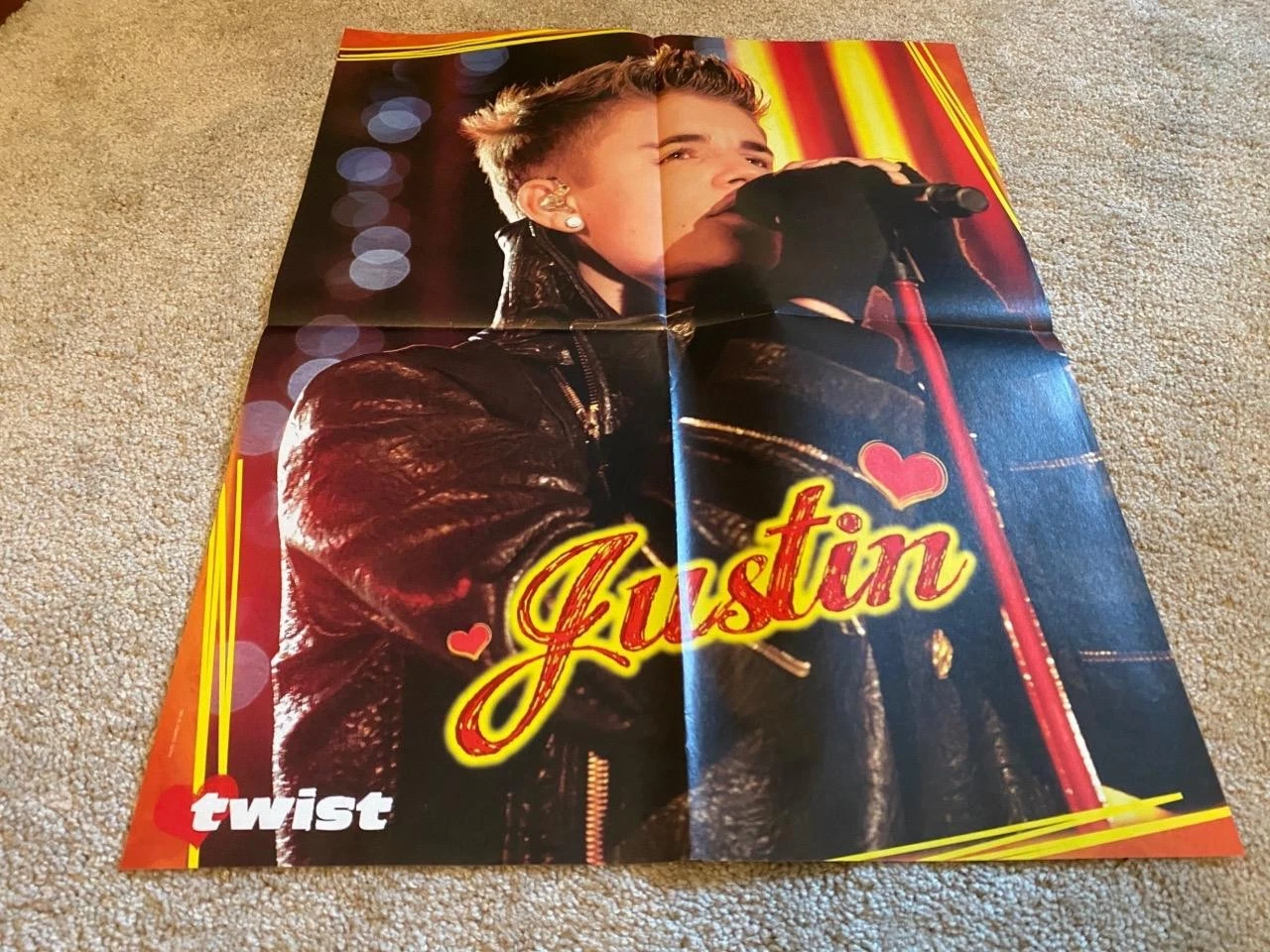 Justin Bieber Taylor Swift teen magazine poster clipping yellow dress Twist Rare - Image 2